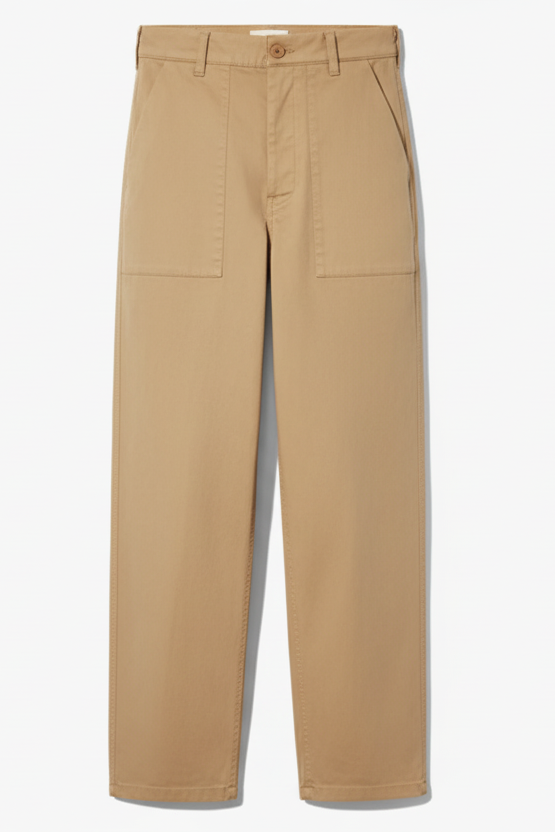 Beige pants on a white background