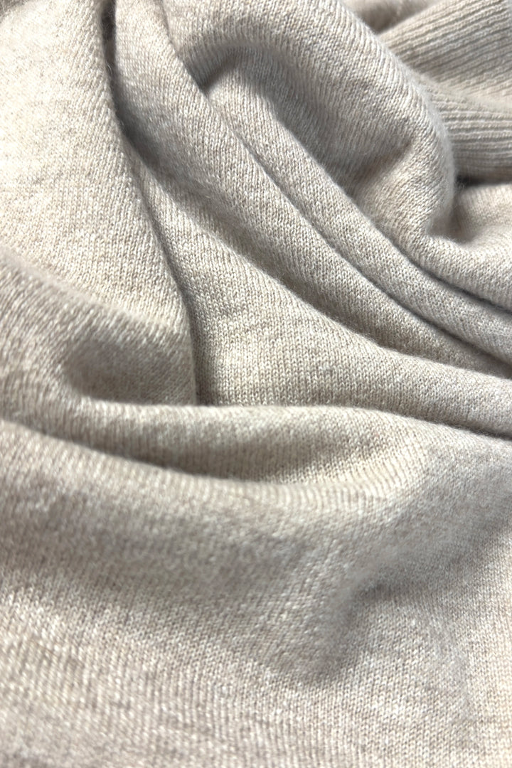 Close-up of gray fabric with visible texture