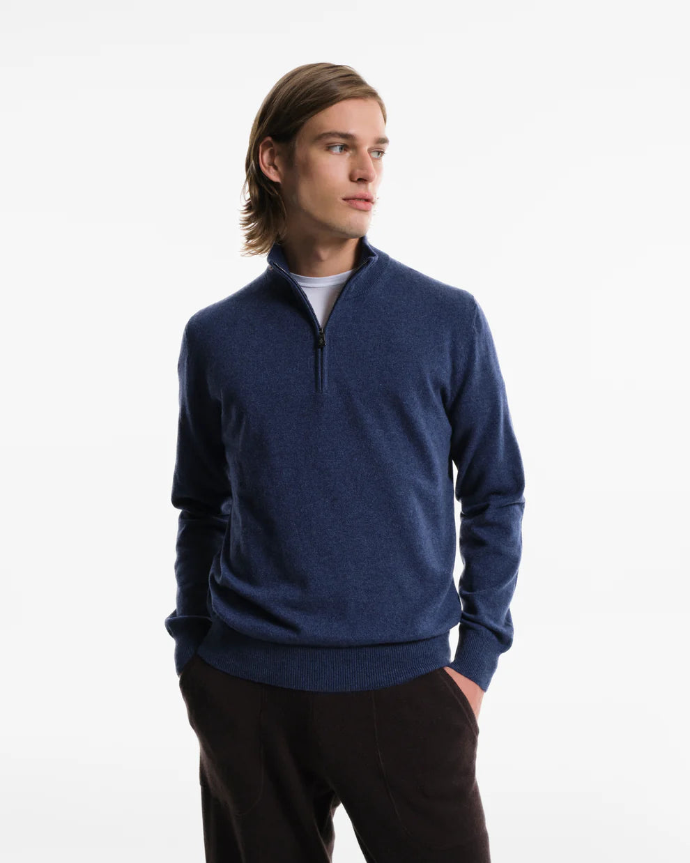 PIACENZA CASHMERE 1/4 ZIP TURTLENECK