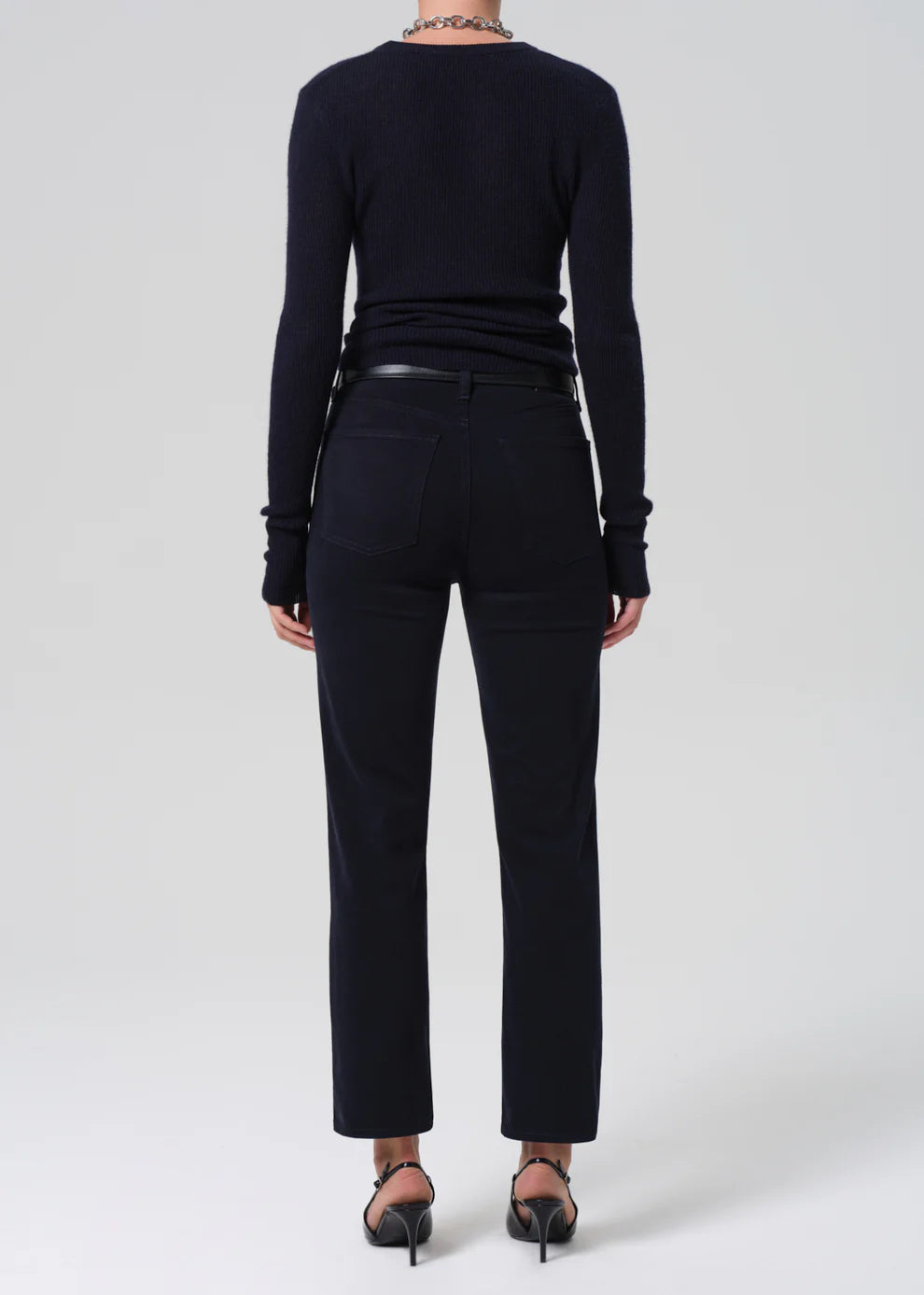 CITIZENS OF HUMANITY CAIA STRAIGHT IN NAVY