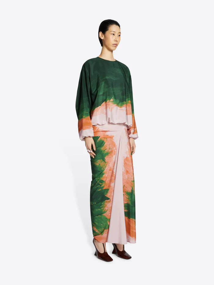 DRIES VAN NOTEN 長袖Vネックトッフ 0107151032 607 DRIES VAN NOTEN CAPO BLOUSE – Lawrence Covell