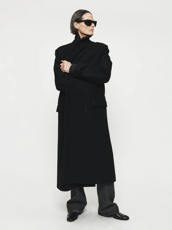 6397 TOP COAT IN BLACK