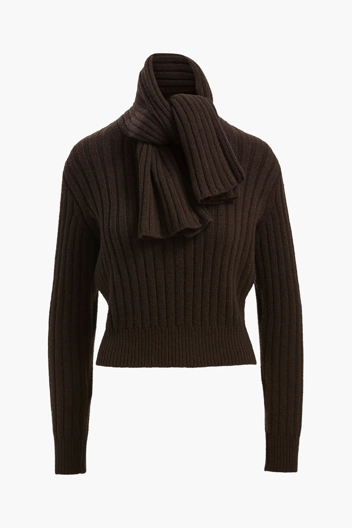 BRANDON MAXWELL RYAN SCARF SWEATER