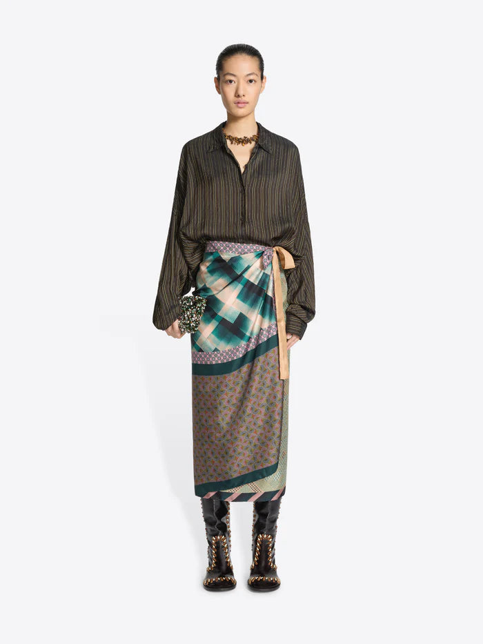 DRIES VAN NOTEN LONG SCARFY SKIRT