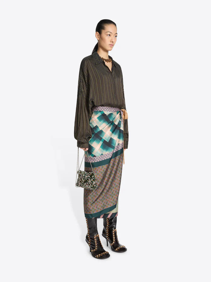 DRIES VAN NOTEN LONG SCARFY SKIRT