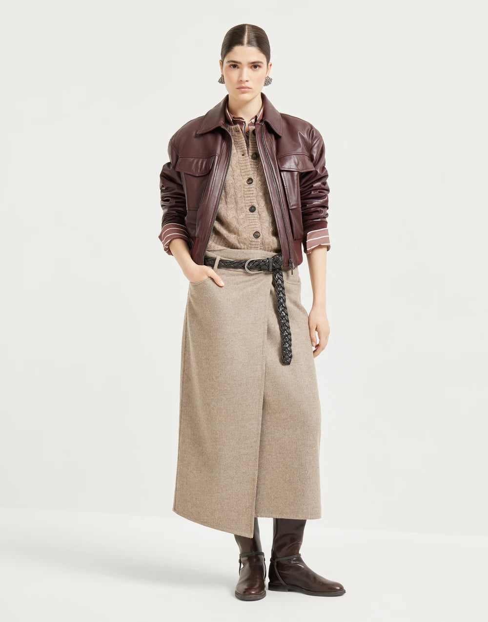 BRUNELLO CUCINELLI WRAPPED SKIRT