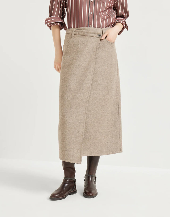 BRUNELLO CUCINELLI WRAPPED SKIRT