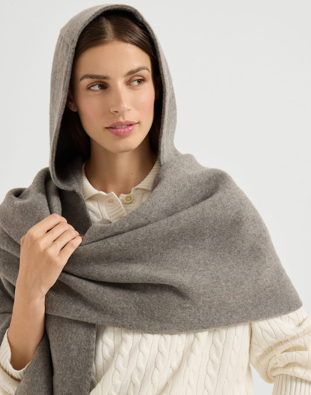BRUNELLO CUCINELLI CASHMERE HOODED SCARF