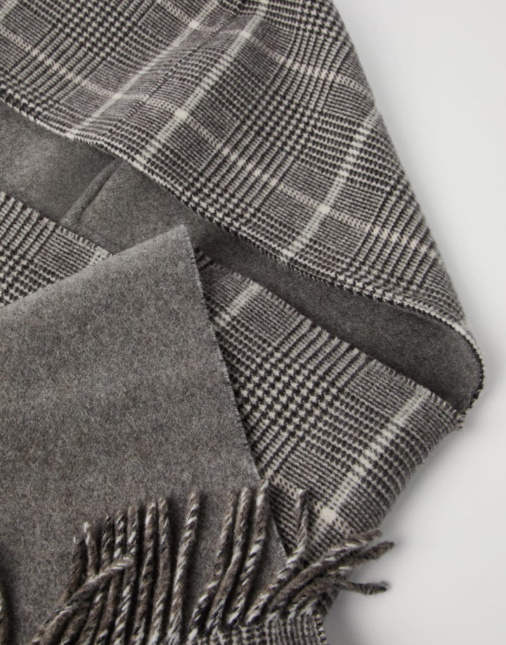 BRUNELLO CUCINELLI DOUBLE CLOTH SCARF WITH HOOD