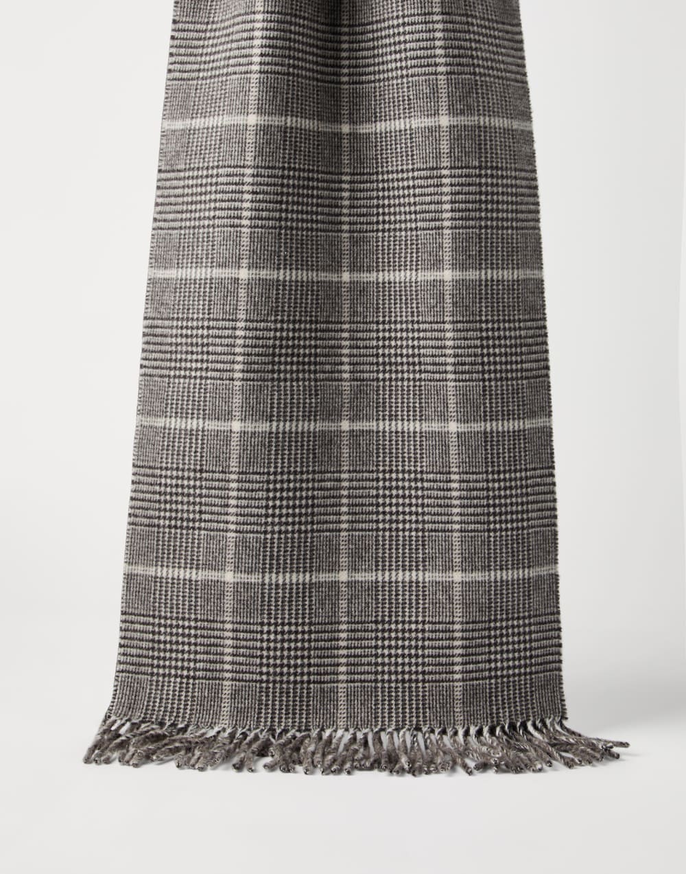 BRUNELLO CUCINELLI DOUBLE CLOTH SCARF WITH HOOD