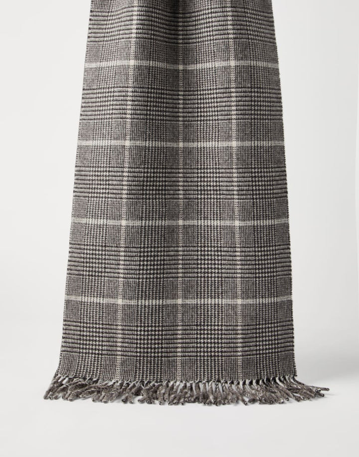 BRUNELLO CUCINELLI DOUBLE CLOTH SCARF WITH HOOD