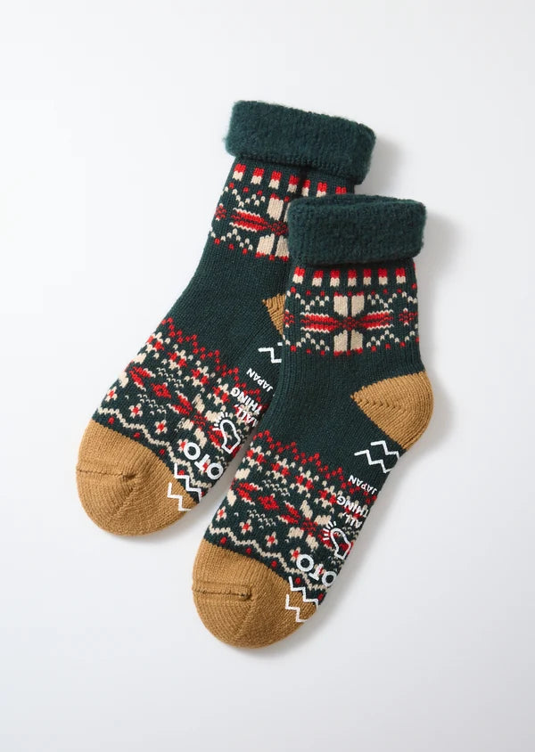 ROTOTO COMFY ROOM SOCKS "SNOW FLAKE"