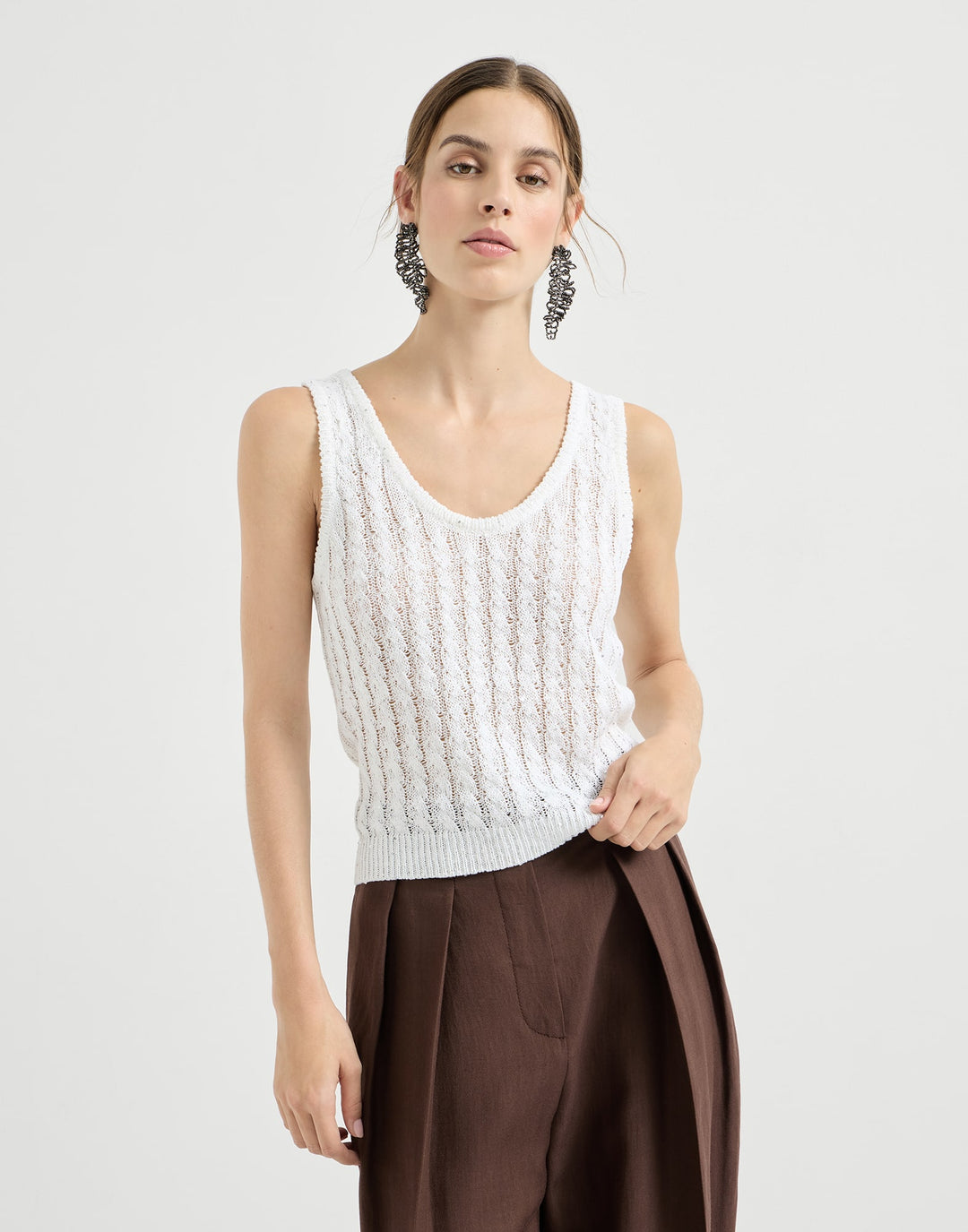 BRUNELLO CUCINELLI DAZZLING CABLE TOP