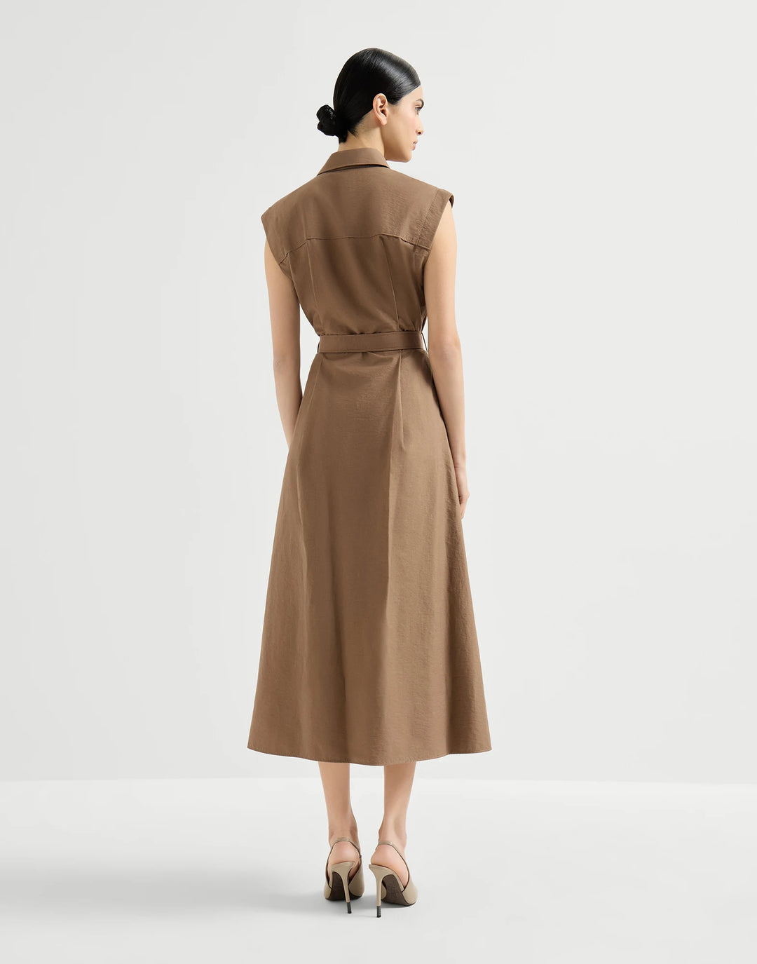 BRUNELLO CUCINELLI TEXTURE TWILL DRESS