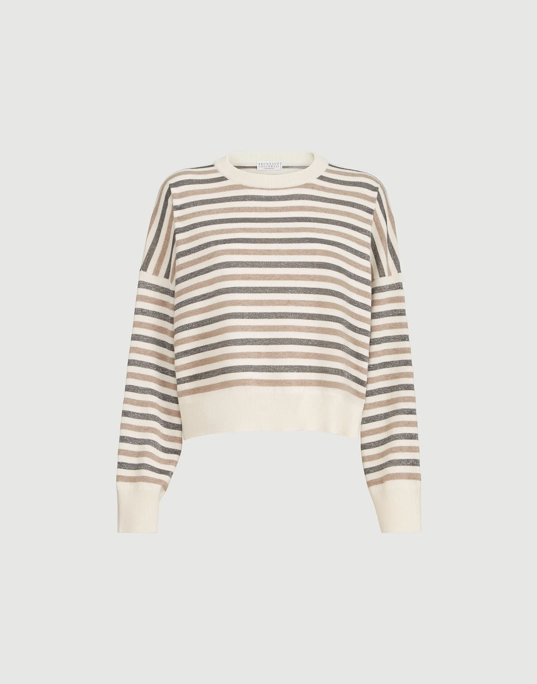 BRUNELLO CUCINELLI SPARKLING STRIPES SWEATER