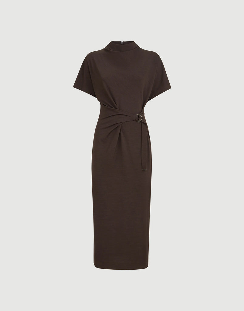 BRUNELLO CUCINELLI JERSEY WRAP BELT DRESS – Lawrence Covell