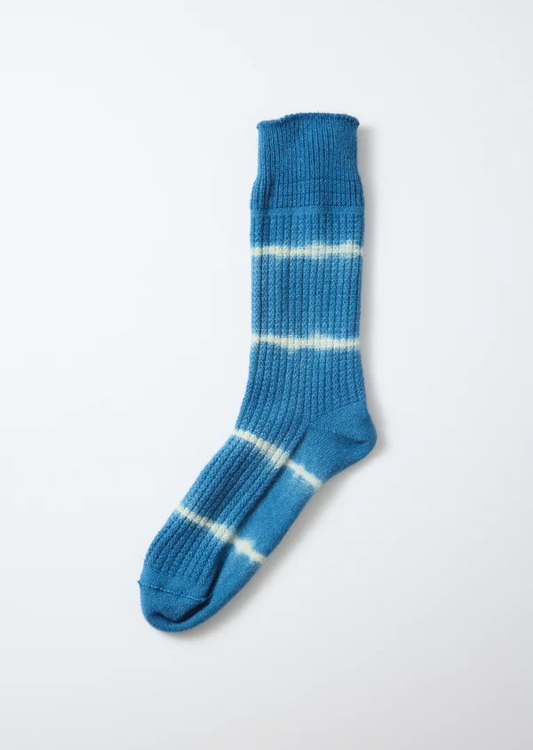 ROTOTO AIZOME INDIGO COTTON WOOL WAFFLE SOCKS
