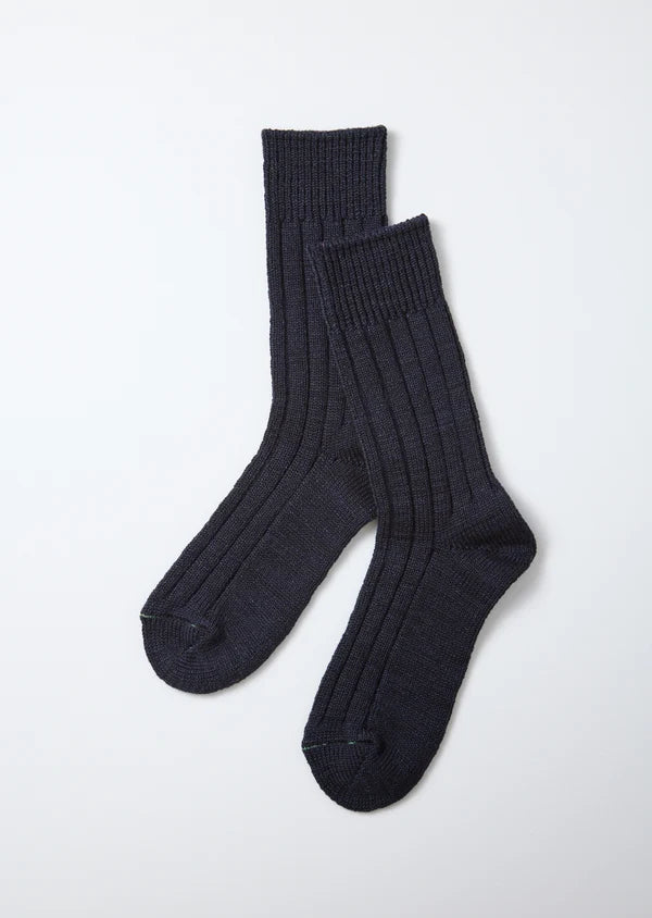 ROTOTO ORGANIC COTTON INDIGO TONE SOCKS