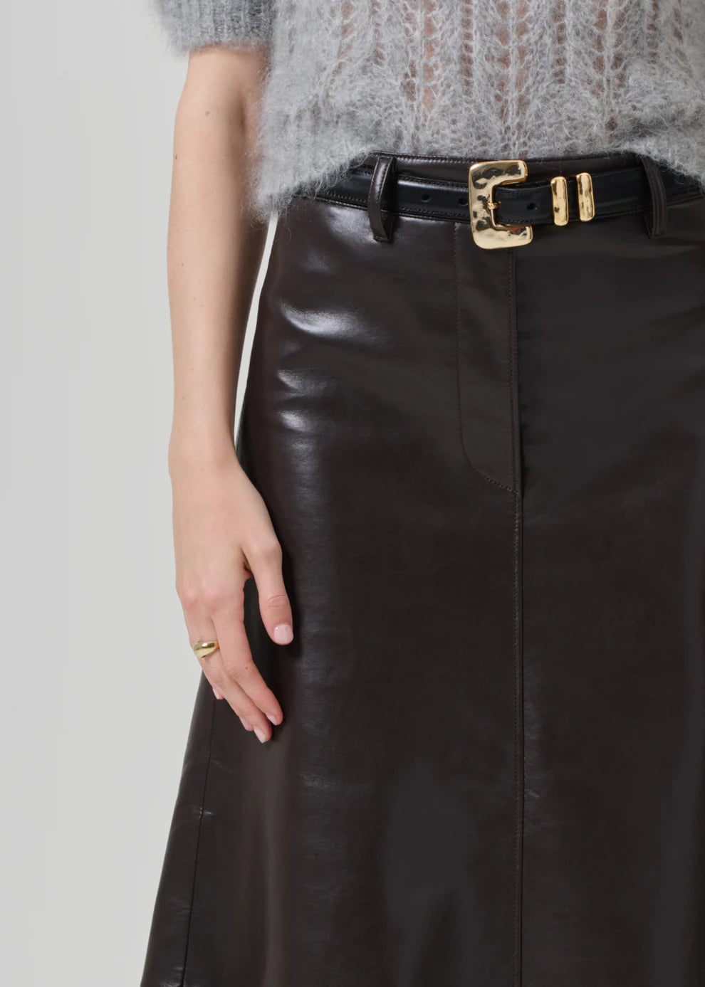 CITIZENS OG HUMANITY CASSIA LEATHER SKIRT