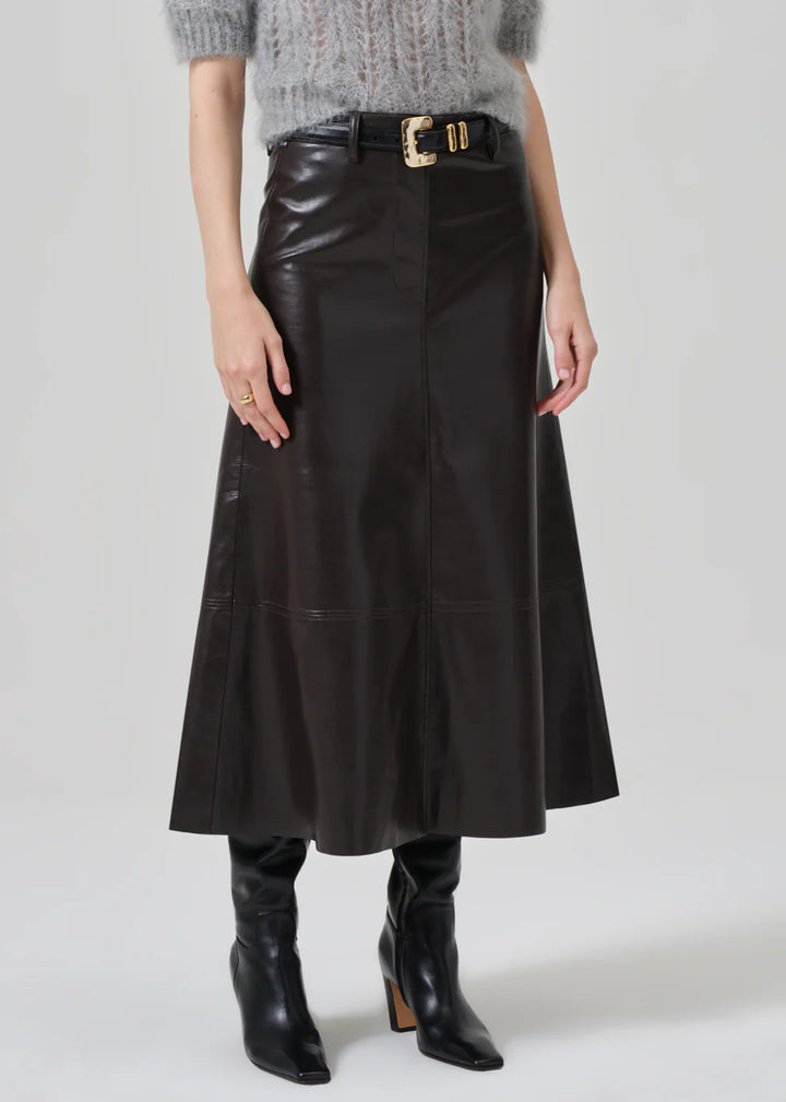 CITIZENS OG HUMANITY CASSIA LEATHER SKIRT