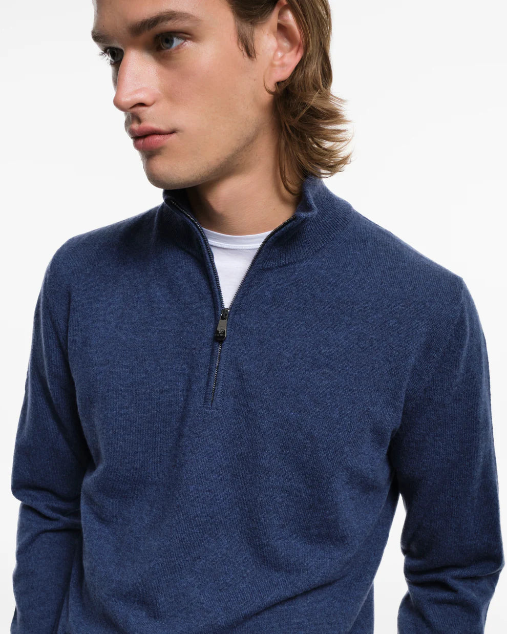 PIACENZA CASHMERE 1/4 ZIP TURTLENECK