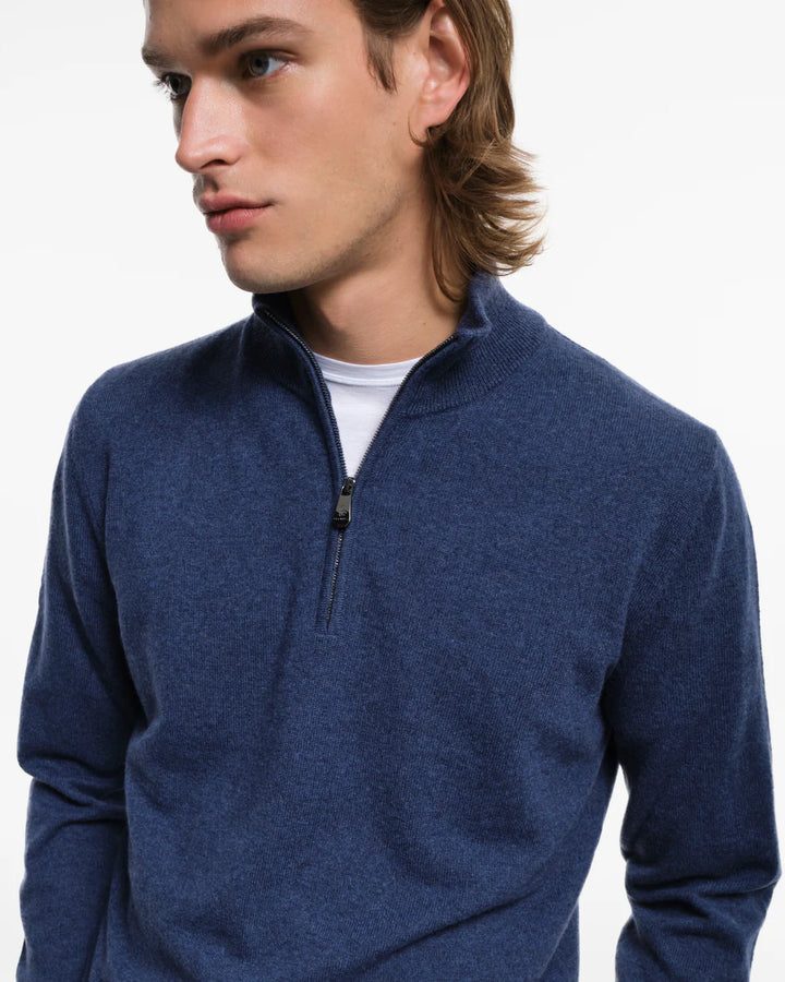 PIACENZA CASHMERE 1/4 ZIP TURTLENECK