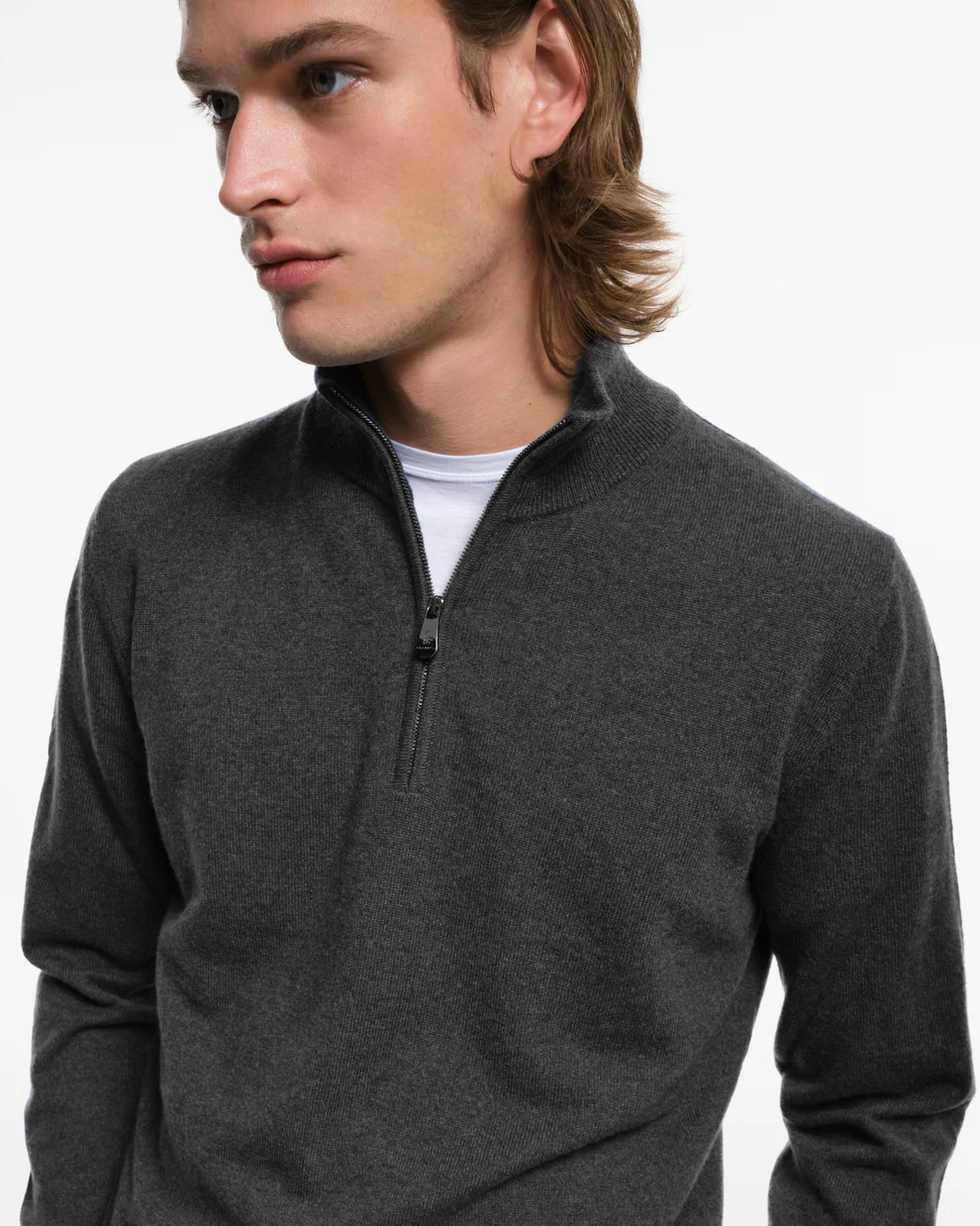 PIACENZA CASHMERE 1/4 ZIP TURTLENECK