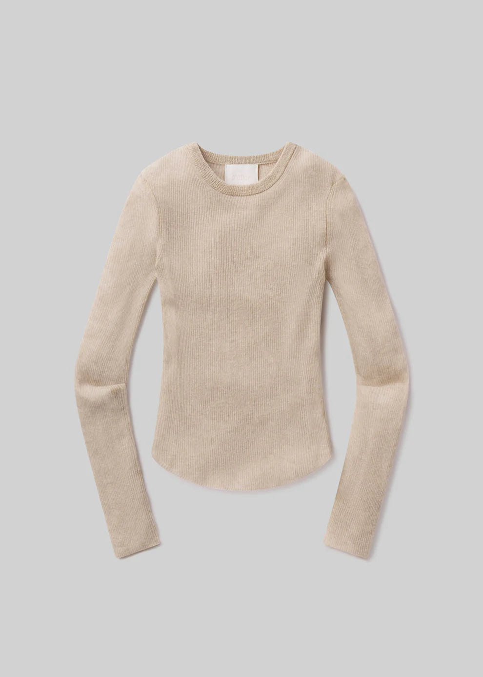 Beige sweater on a light gray background