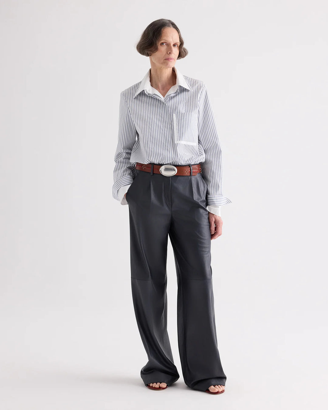 TWP DOUBLE LAYER BOYFRIEND SHIRT
