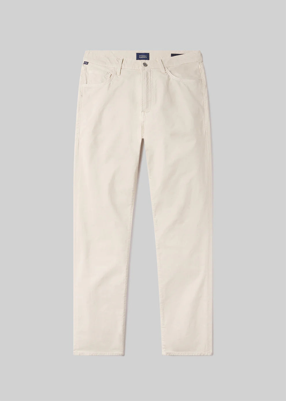Beige pants on a gray background