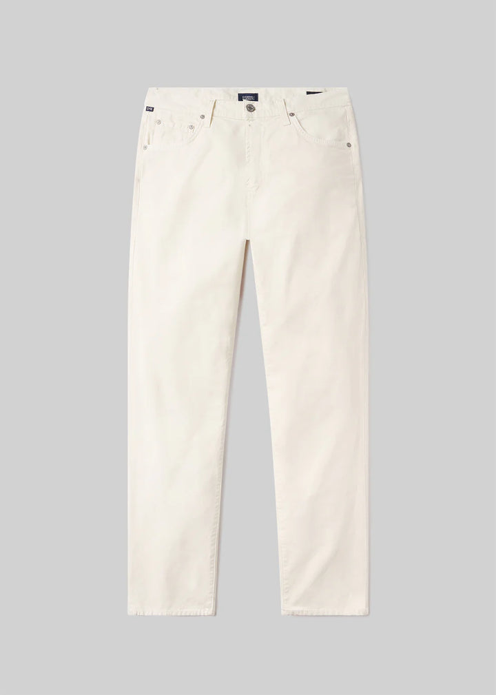 White pants on a gray background