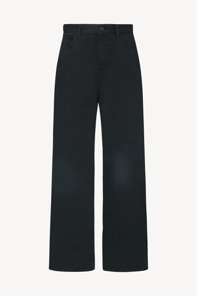 Black jeans on a white background