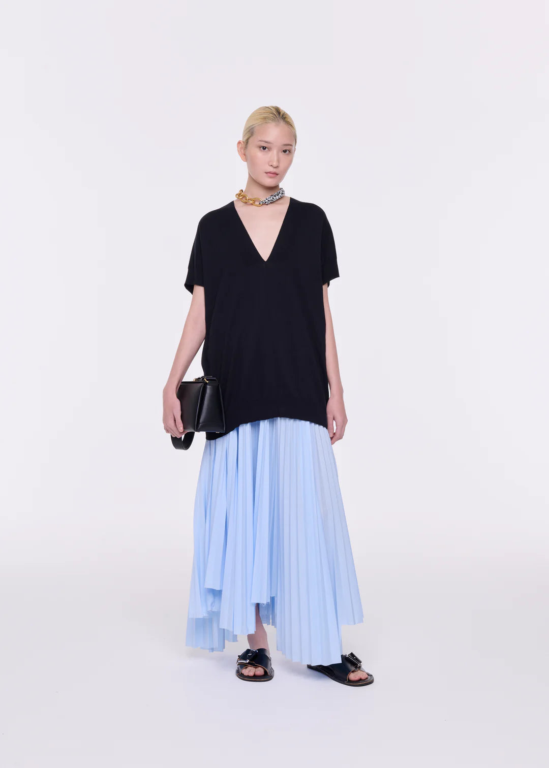 PLAN C PLEATED SKIRT