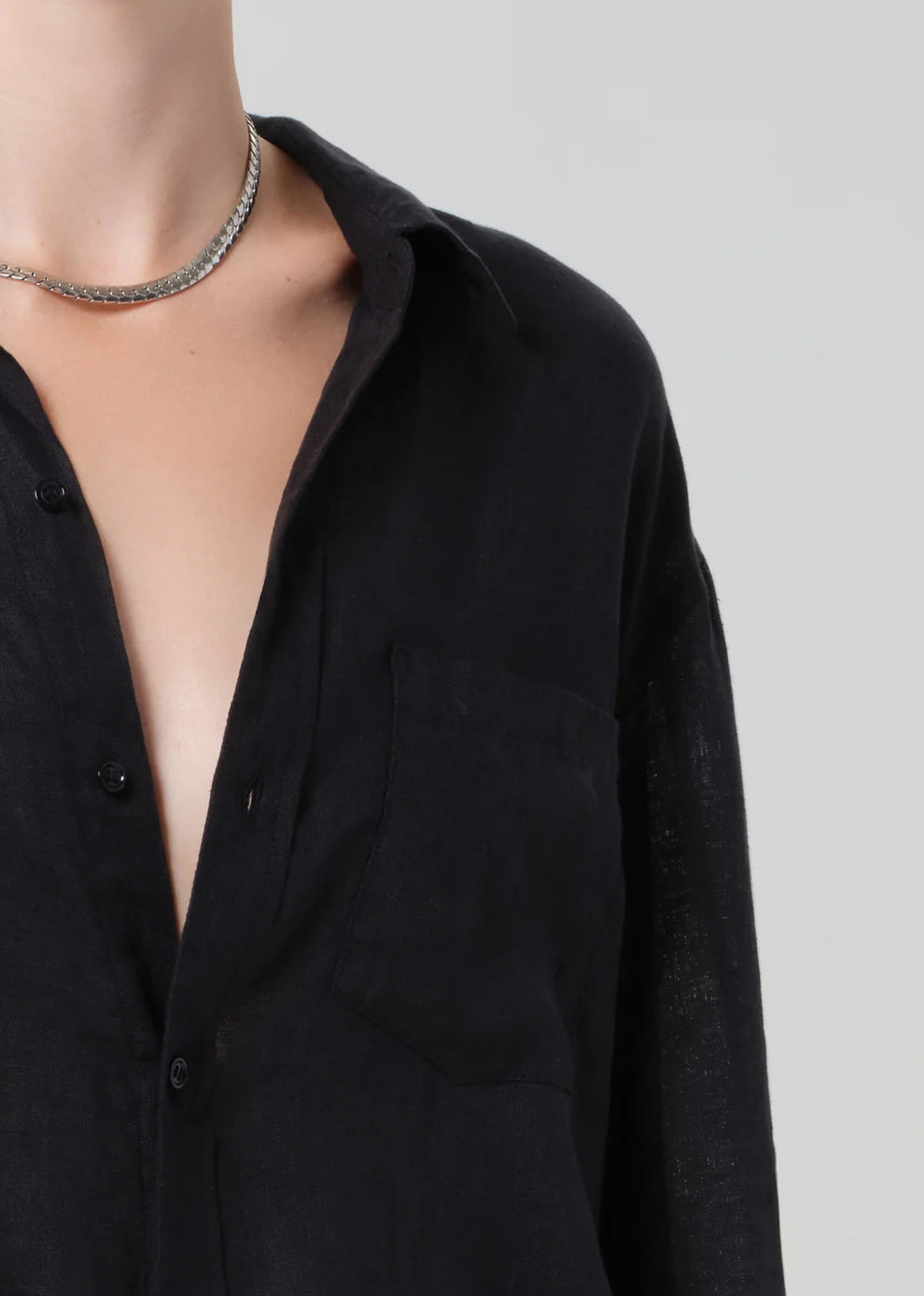 CITIZENS OF HUMANITY KAYLA SHRUNKEN LINEN SHIRT
