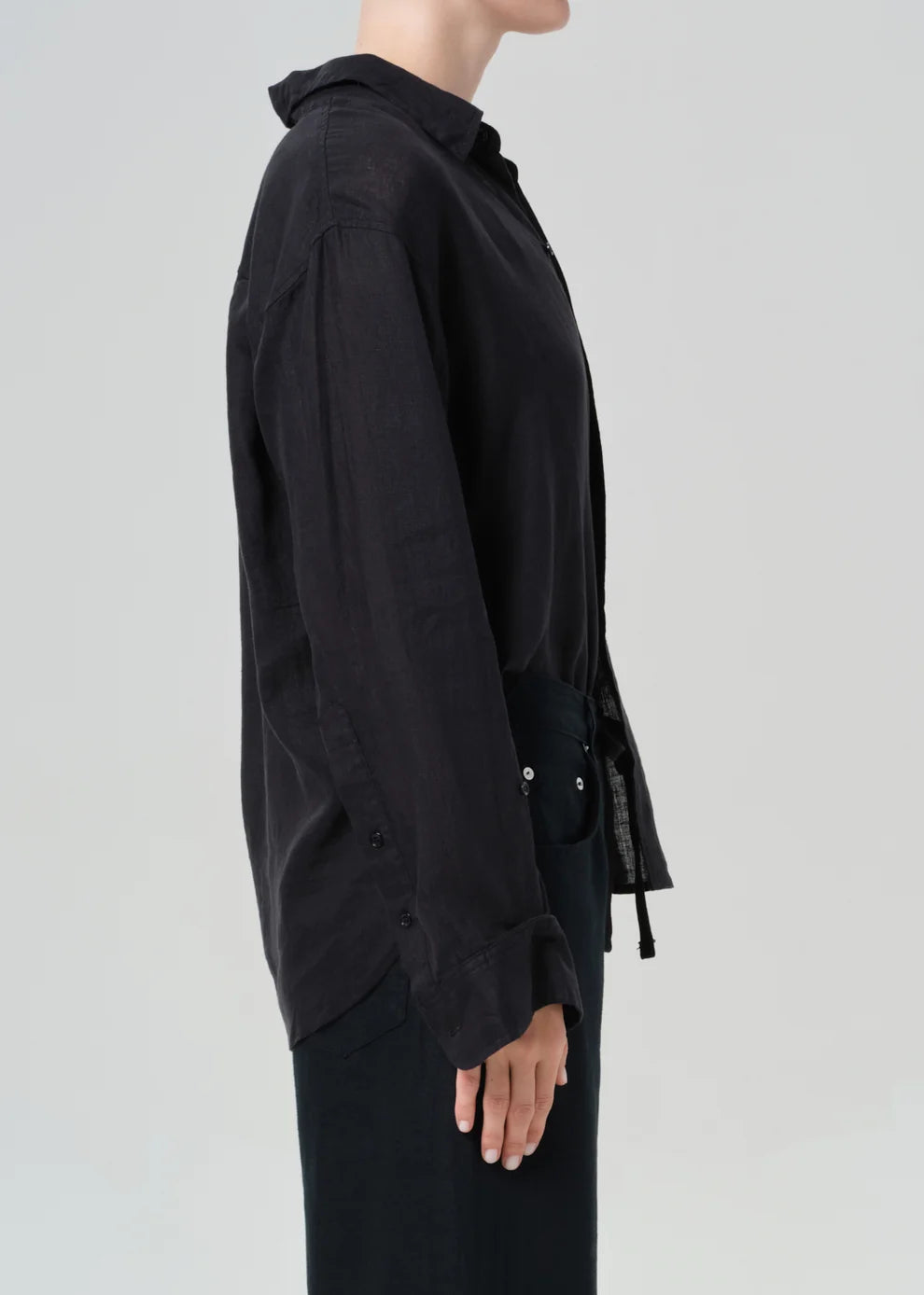CITIZENS OF HUMANITY KAYLA SHRUNKEN LINEN SHIRT