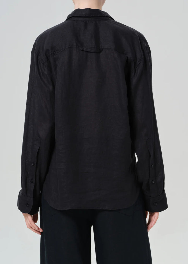 CITIZENS OF HUMANITY KAYLA SHRUNKEN LINEN SHIRT