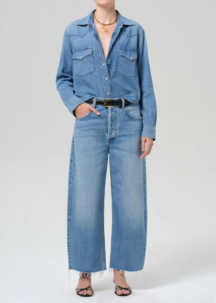 CITIZENS OF HUMANITY CROPPED WESTERN SHIRT