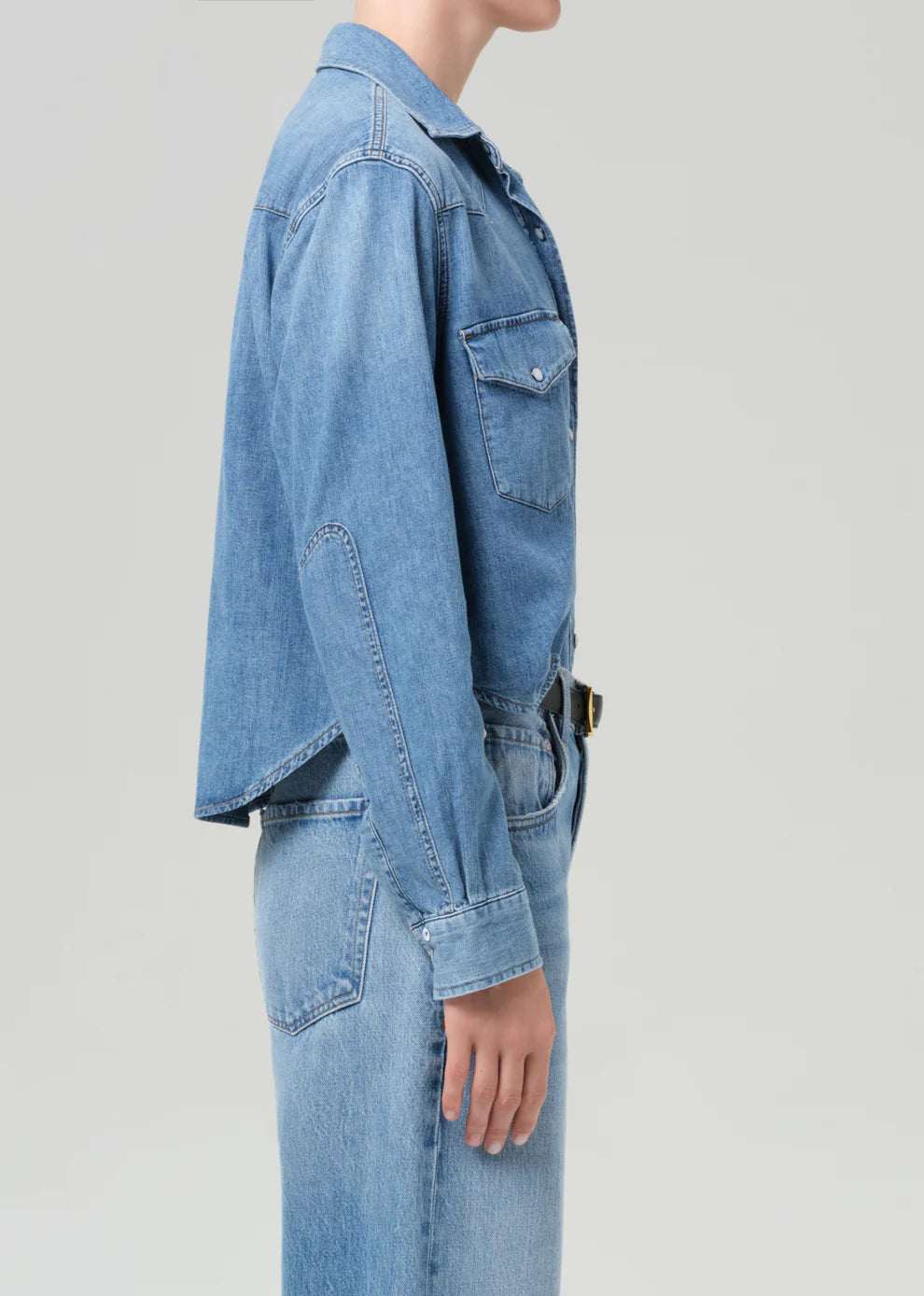 CITIZENS OF HUMANITY CROPPED WESTERN SHIRT