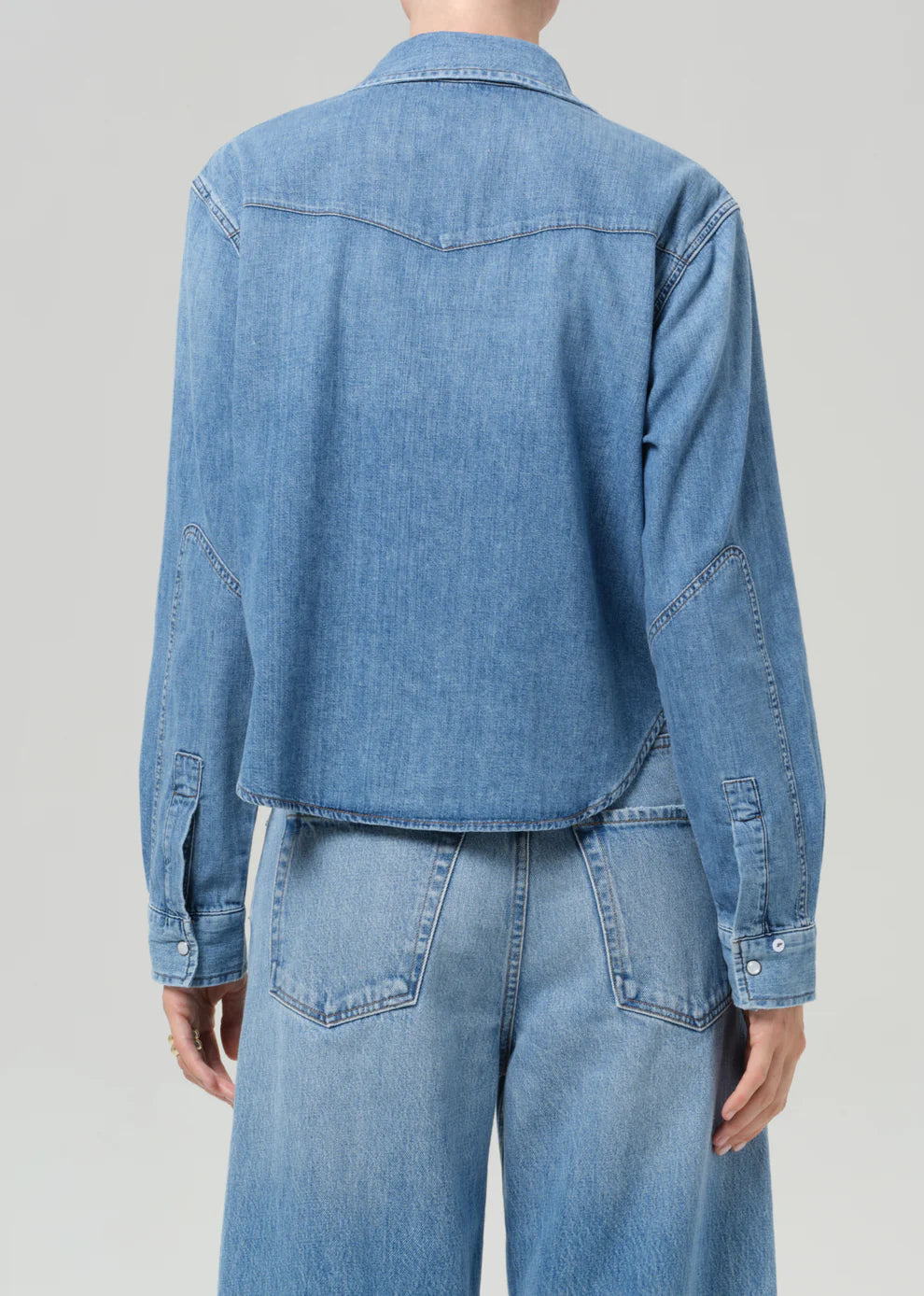 CITIZENS OF HUMANITY CROPPED WESTERN SHIRT