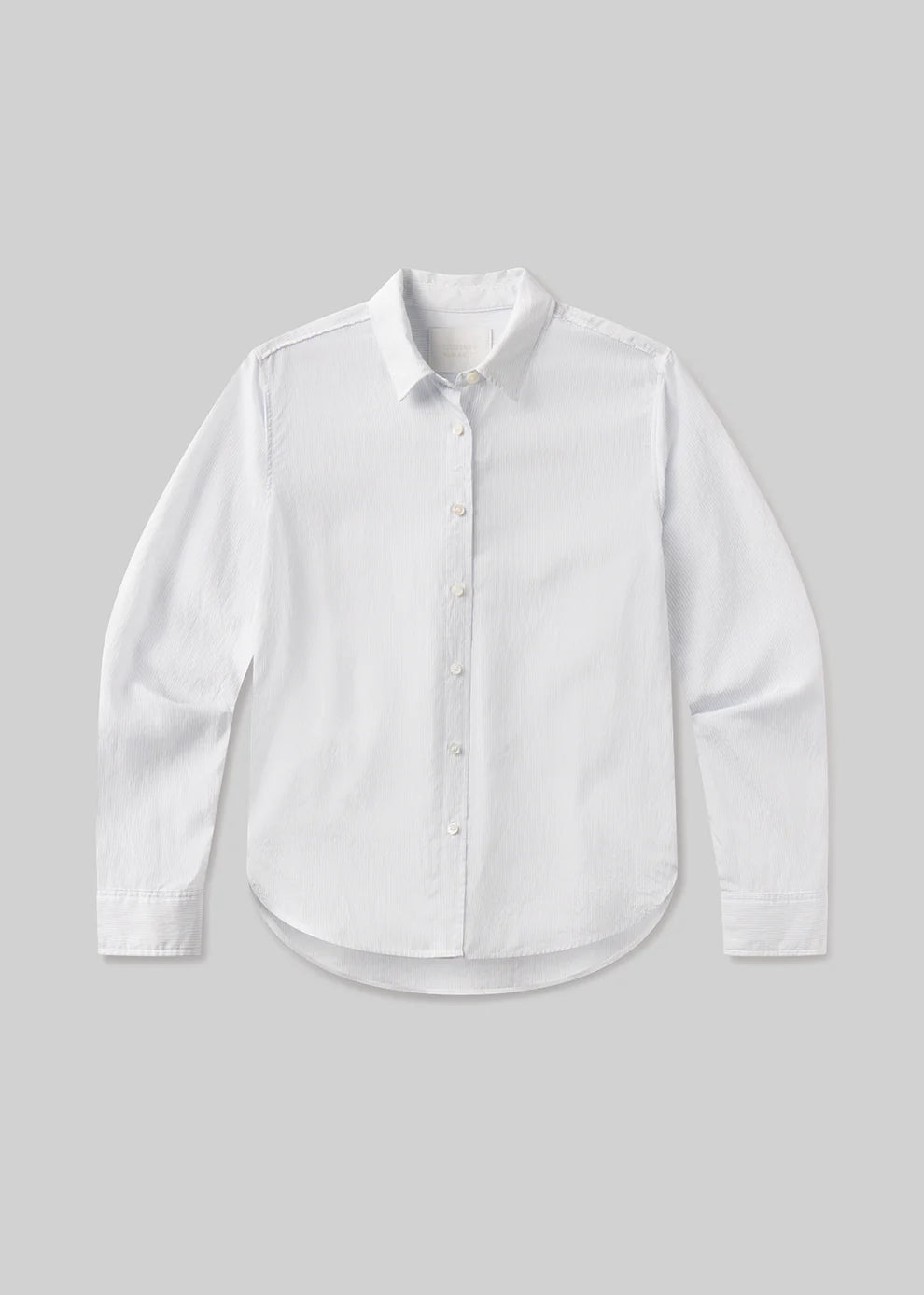White dress shirt on a light gray background