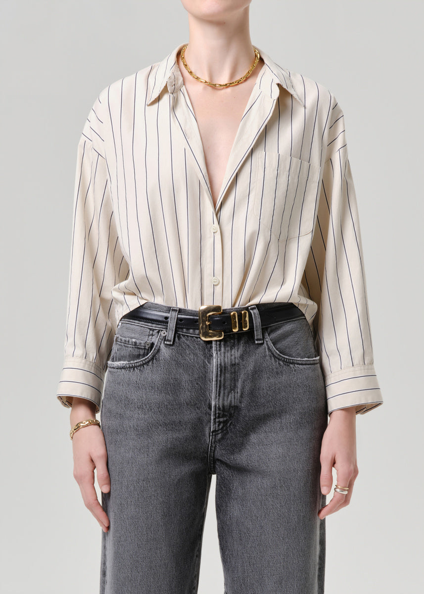 CITIZENS OF HUMANITY PETIT AMI STRIPED SHIRT