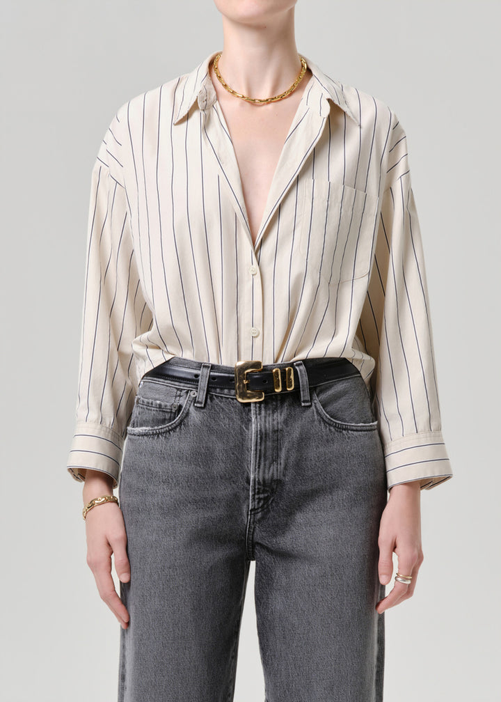 CITIZENS OF HUMANITY PETIT AMI STRIPED SHIRT