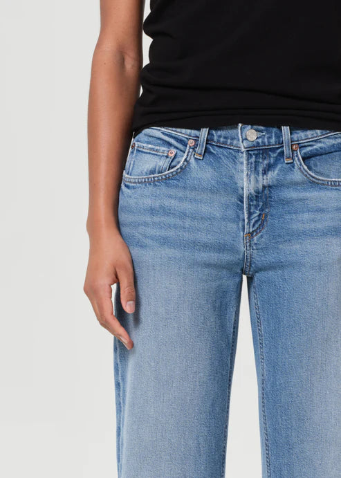 AGOLDE LOW RISE SLIM STRETCH JEANS