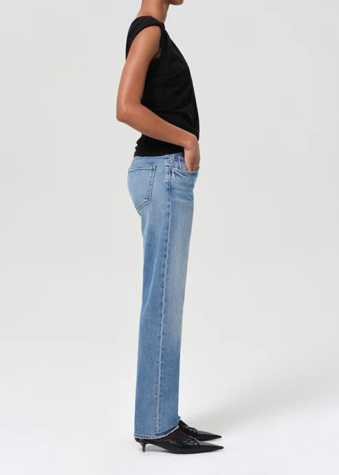 AGOLDE LOW RISE SLIM STRETCH JEANS