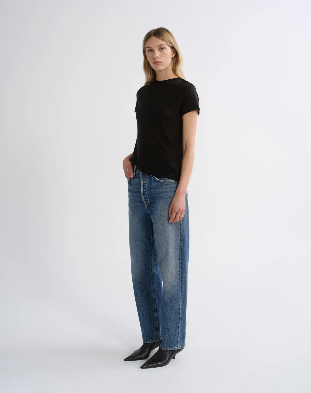 AGOLDE LONG LINE ADINE TEE