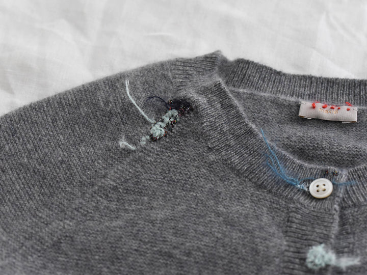 MAKIE ANTONIA ROSSI HAND-EMBROIDERED CASHMERE CARDIGAN