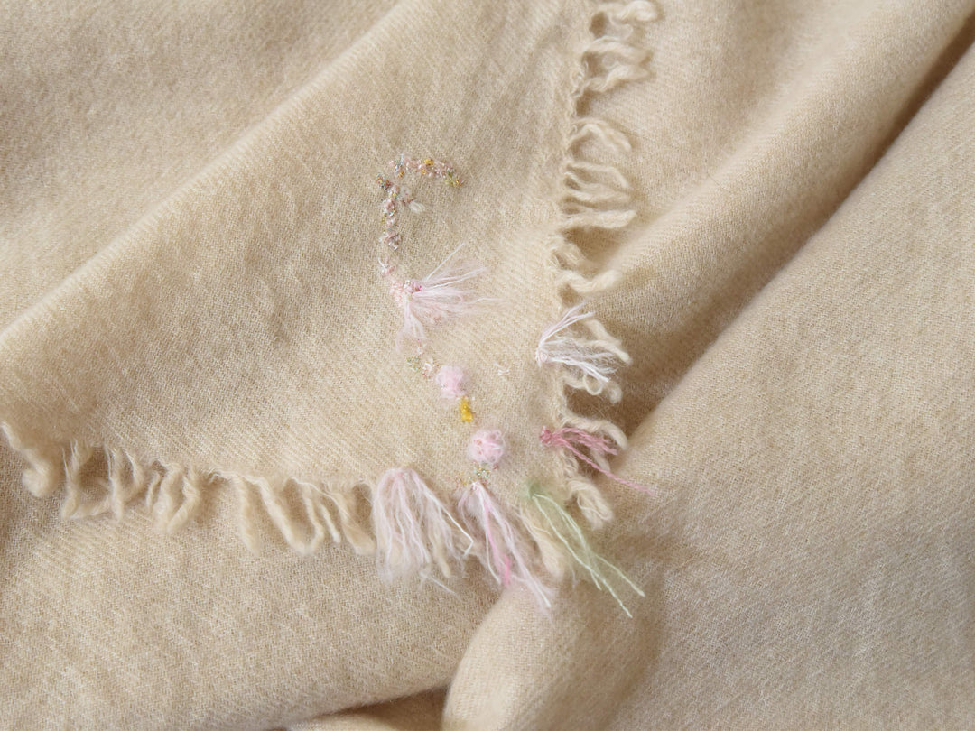 MAKIE ANTINIA ROSSI HAND-EMBROIDERED CASHMERE SCARF
