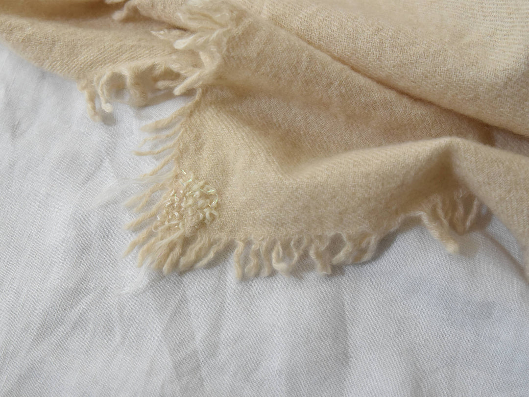 MAKIE ANTINIA ROSSI HAND-EMBROIDERED CASHMERE SCARF