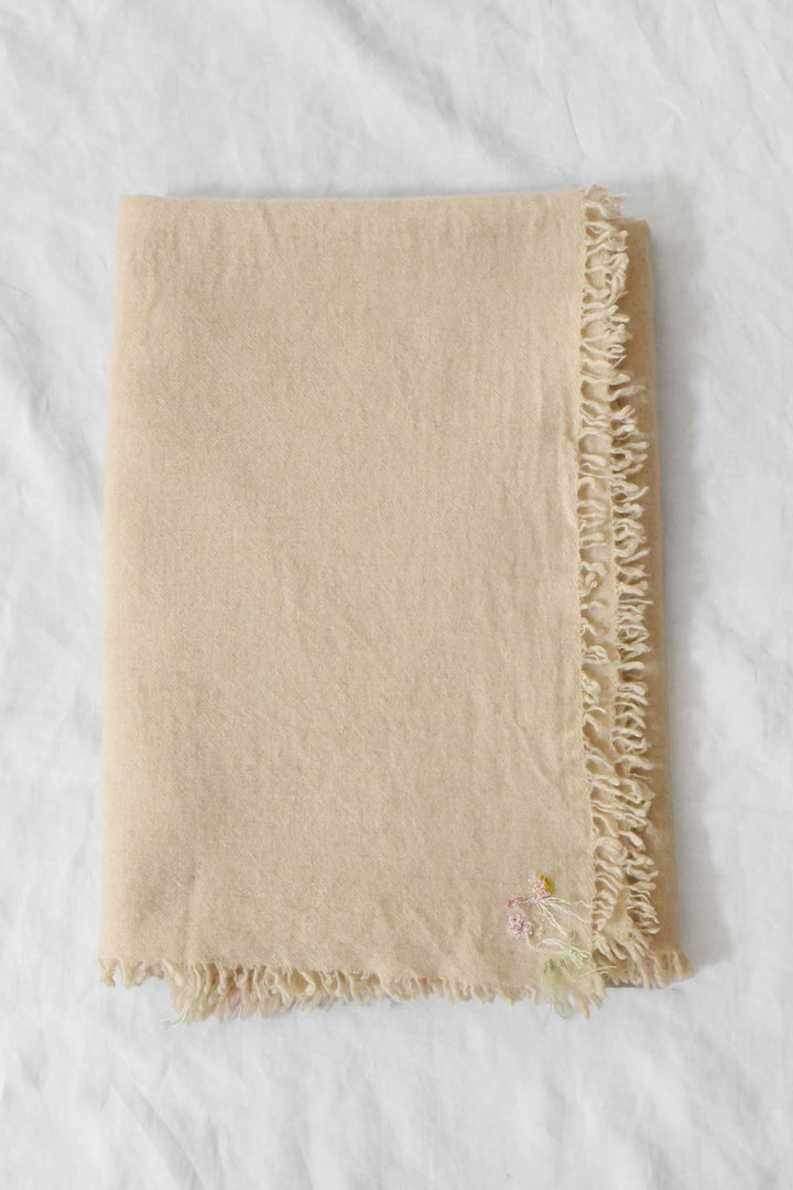 MAKIE ANTINIA ROSSI HAND-EMBROIDERED CASHMERE SCARF