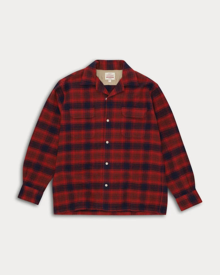 FORTELA BAKER PLAID COTTON BOWLING SHIRT